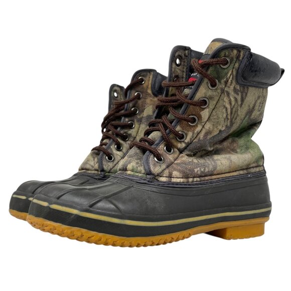 Timber Wolf Thermolite Boys 8 Camo Duck Boots Water Resistant Lace Up Outdoor - Picture 4 of 16